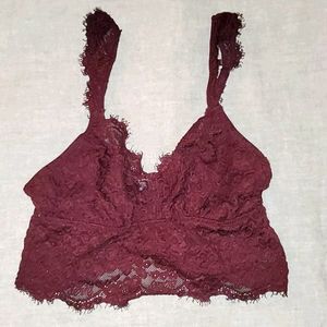 Aerie Maroon Lace Bralette NWOT